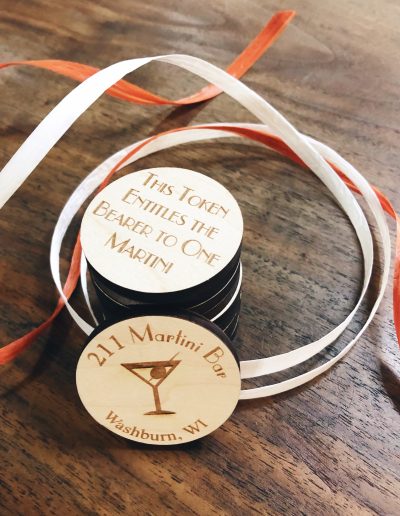 martini bar custom wood nickels