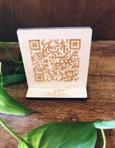 custom wood qr code