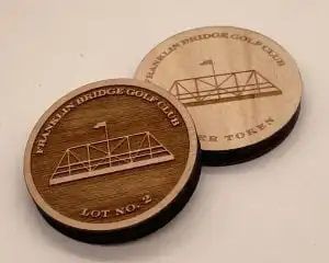 wood tokens for golf club