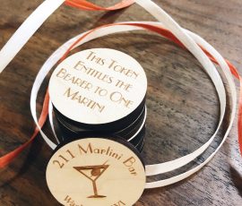 martini bar custom wood nickels