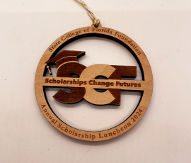 custom state college wood ornament