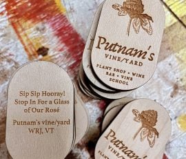 putnams vineyard custom wooden drink tokens