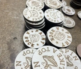 playful therapy wood tokens