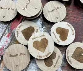 kind bomb custom wood nickels