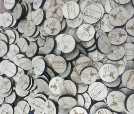 moxy hotel free beer wood coins