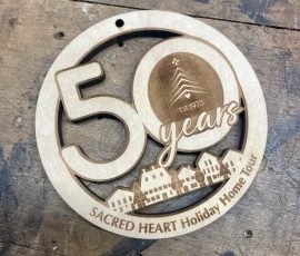 custom engraved wood ornament