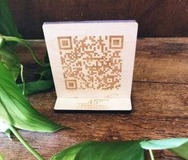 custom wood qr code