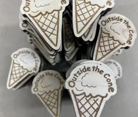 outside the cone custom wood tokens